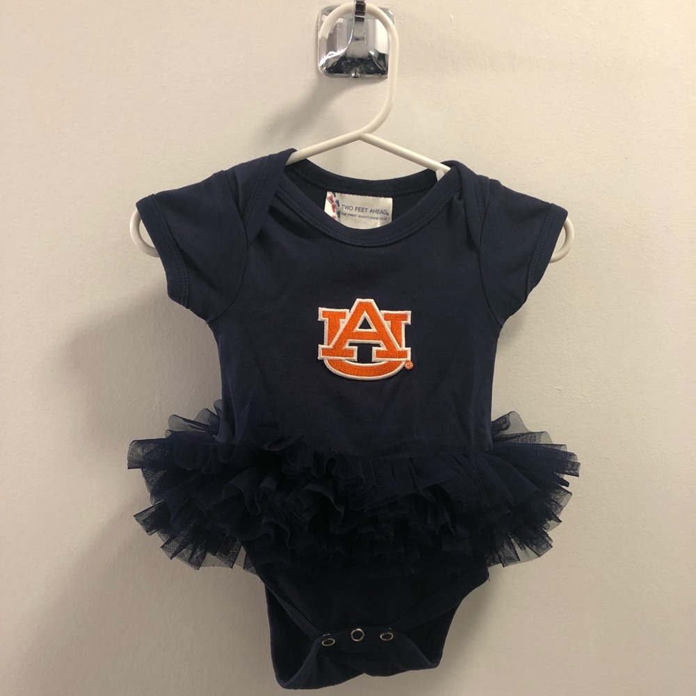 Navy auburn onesie with tutu
